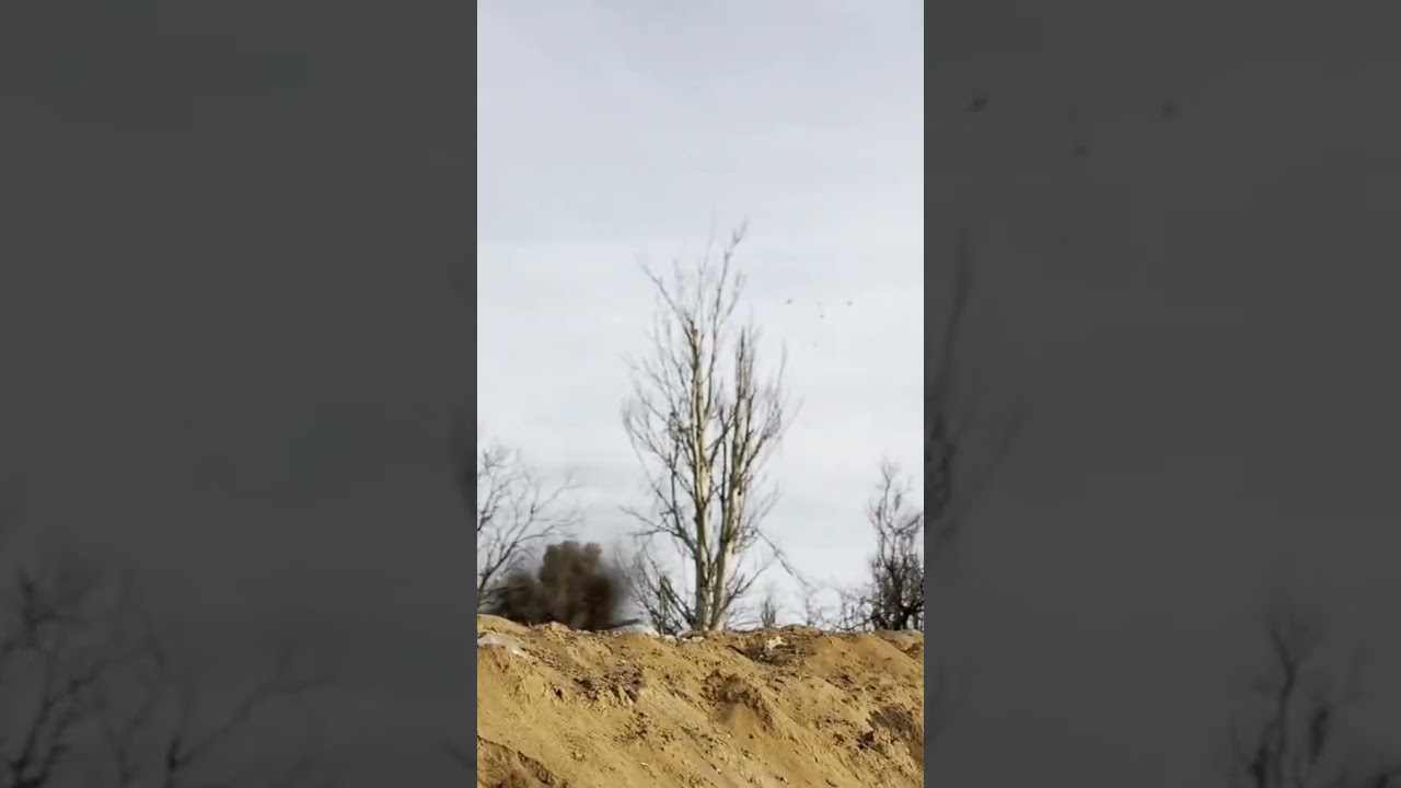 Ukraine - XX.04.2024. The Arrival Of Russian KAB Bombs Next To The Ukrainian Trench Position.