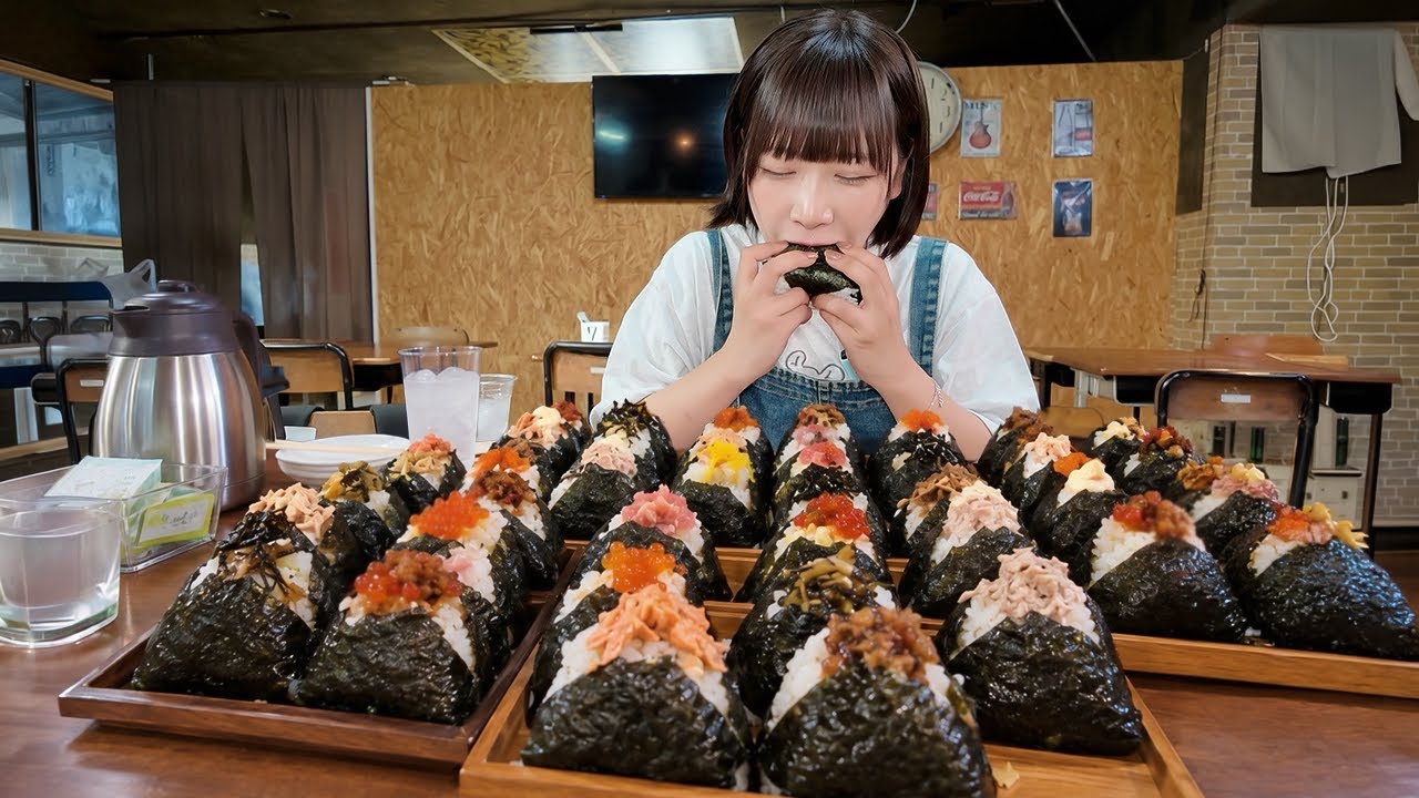 【大食い】おむすび無制限食べ放題‼️今世紀1とんでもない食べ放題に出会いました。。を【海老原まよい】