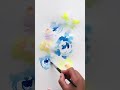 Blue and yellow watercolour florals