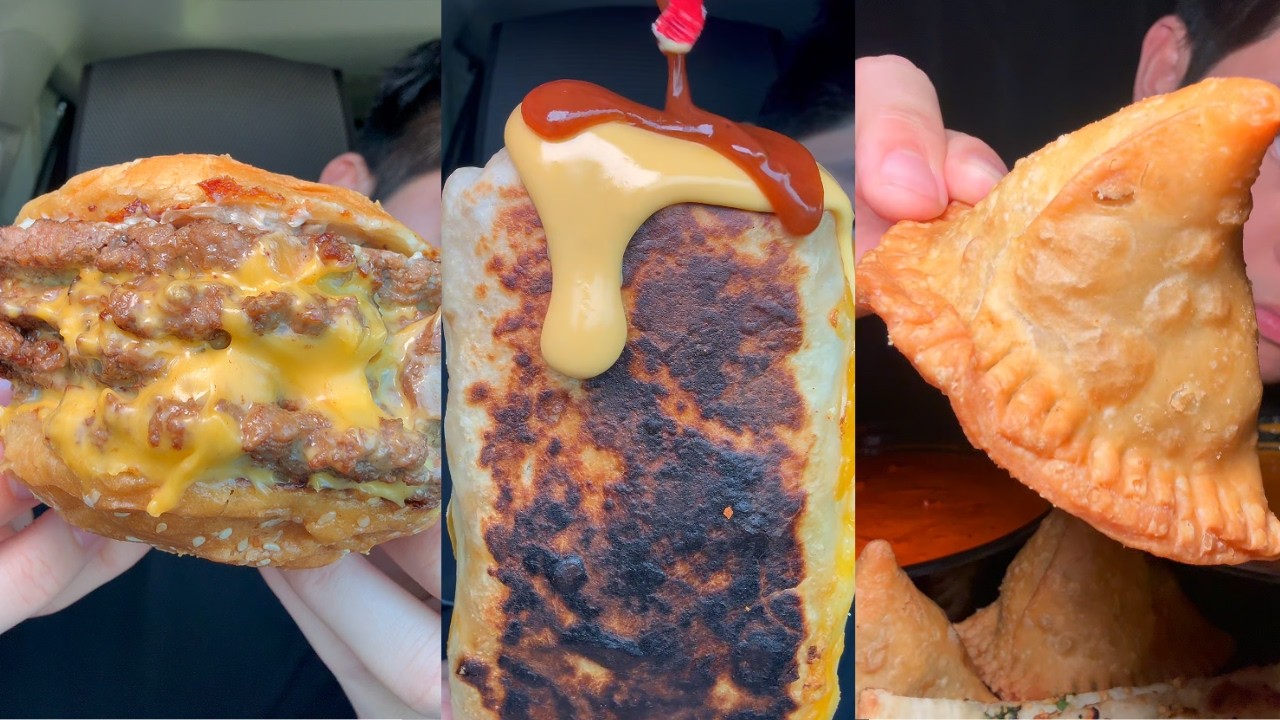 ASMR Eating | Five Guys, Indian Food, Taco Bell