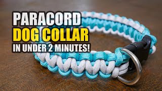 Make a Paracord DOG COLLAR in UNDER 2 MINUTES!