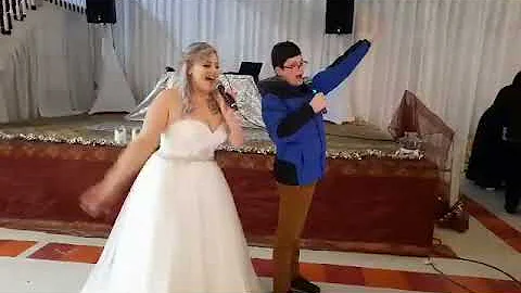 Singing at a wedding