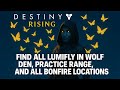 Destiny Rising All Lumifly In Wolf Den Practice Range And All Bonfire Locations