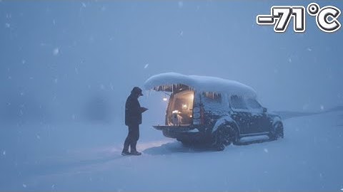 Surviving a −71°C Blizzard Night in a Car With My Dog | Off-Grid Winter Life