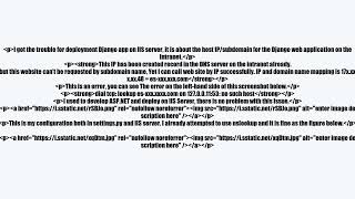 Why Cannot call web site Django with sub domain name