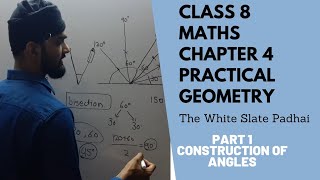 Class 8 Chapter 4 Practical Geometry Constructing angles using compass