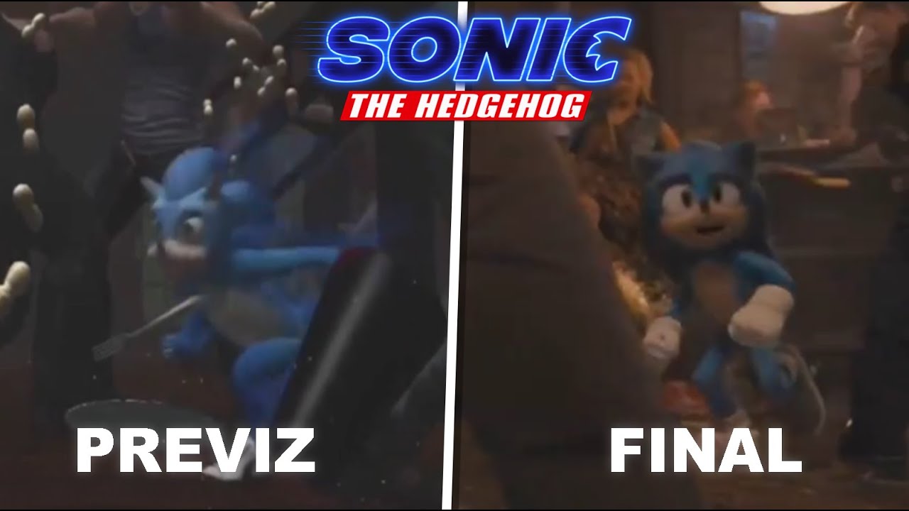 Sonic Movie Previz VS Final