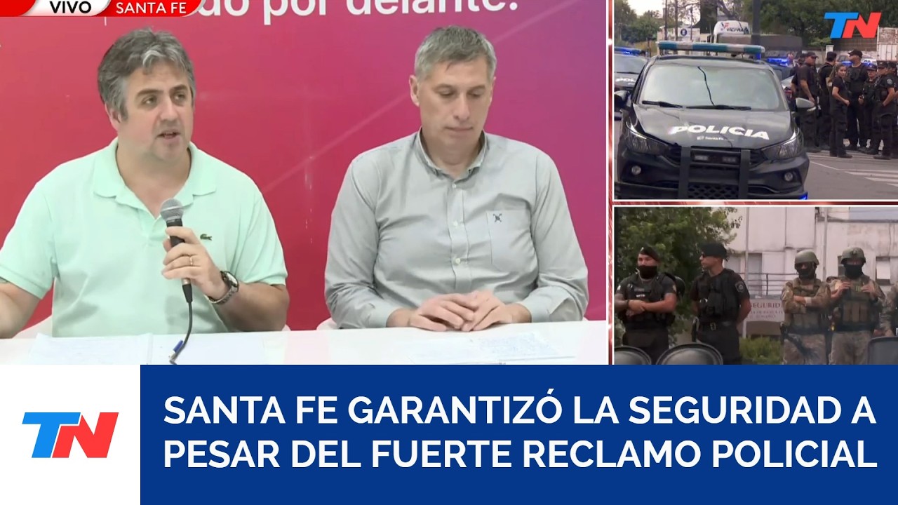 PROTESTA POLICIAL EN ROSARIO I El gobierno de Santa Fe afirmó que la seguridad no está en riesgo
