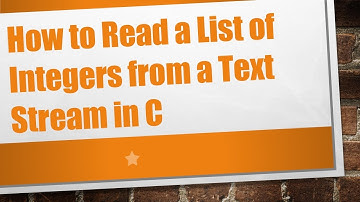 How to Read a List of Integers from a Text Stream in C