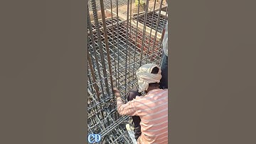 Column and RCC Wall bar binding👷👌🔥 #youtubeshorts #shorts #reinforcement