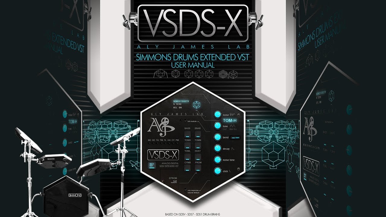 Aly James Lab VSDS-X virtual Simmons SDSV drum synth
