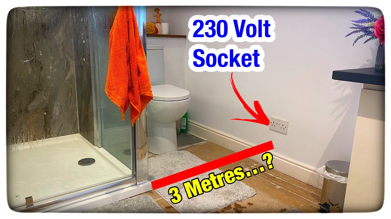 230 Volt Socket Outlet in a Bathroom 😱 shorts YouTube