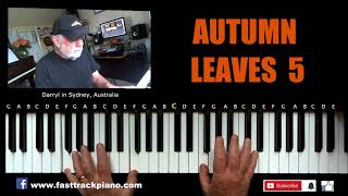 How to play Autumn Leaves on the piano (level 5) видео