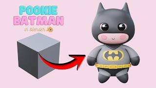 Pookie Batman in Blender | Blender 3D Modeling Tutorial (Beginner Friendly)