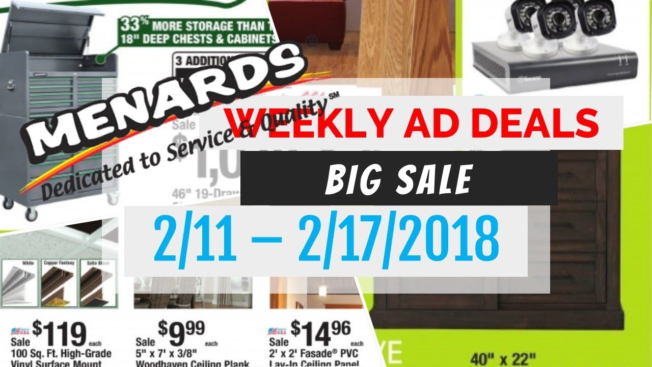 Menards Weekly Ad February 11 - 17, 2018 Coupon Deals - YouTube