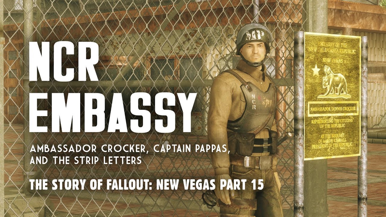 The Story Of Fallout New Vegas Part 15 The Ncr Embassy Strip Letters Youtube