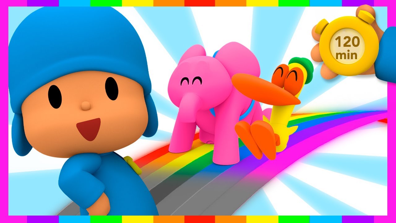 🌈POCOYO & NINA EPISODIOS - Colores del arcoiris para niños [120 min]  |CARICATURAS y DIBUJOS ANIMADOS - YouTube
