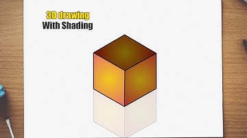 How To Draw 3D Shapes With Shading | 3D Cube