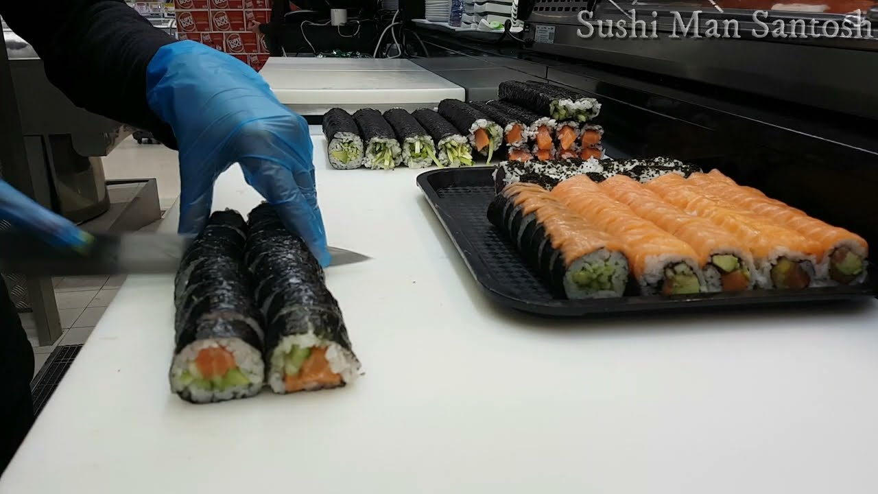 How to Wrap Sushi Mat with Sushi Man Santosh 