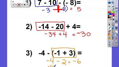 subtracting 3 integers