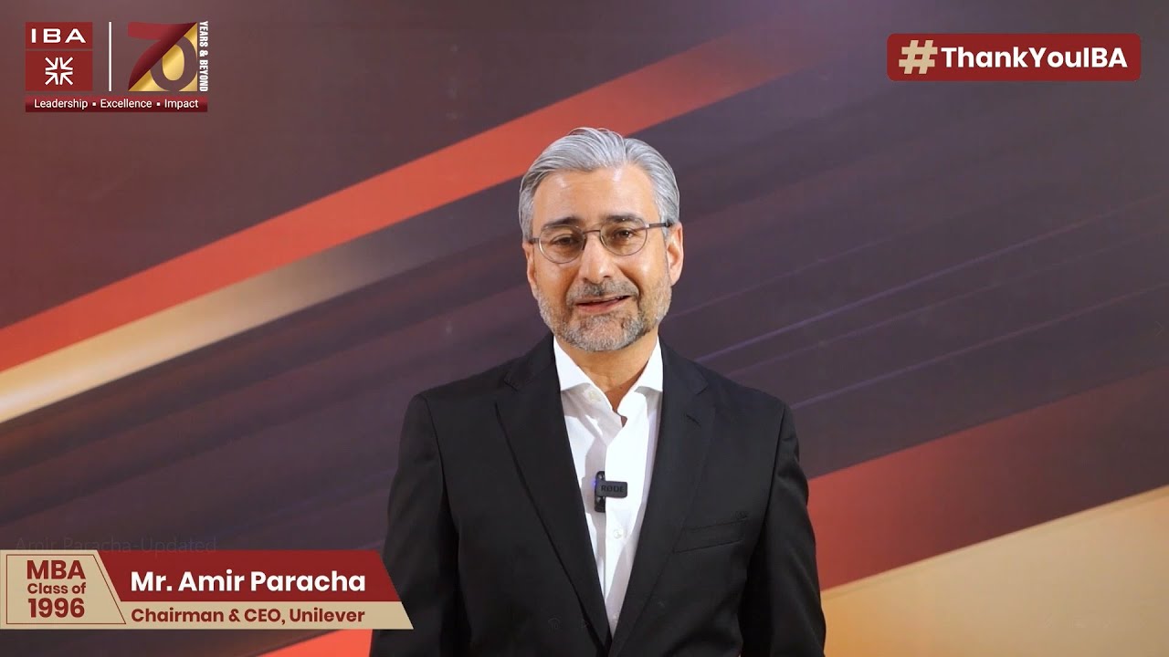 Mr. Amir Paracha, IBA Alumnus (MBA, Class of 1996) and Chairman & CEO ...