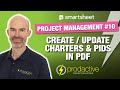 Smartsheet demo to create and update project charters and pids in pdf