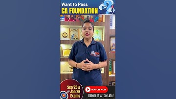 Want to Pass CA Foundation? Sep
