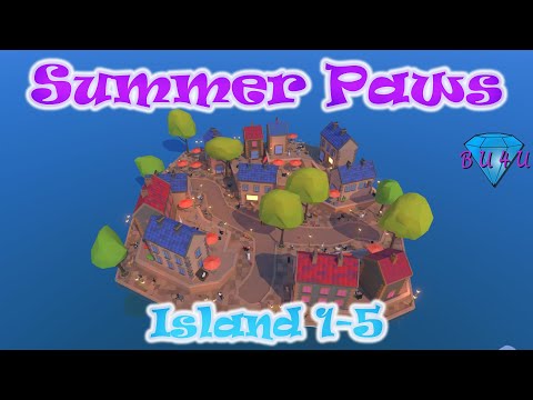Summer Paws | Gameplay / Walkthrough | All achievements | Island 1-5