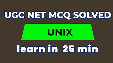 UNIX MCQ | UGC NET Computer science