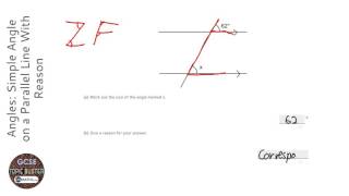 Angles: Simple Angle on a Parallel Line With Reason (Grade 3) - OnMaths GCSE Maths Revision