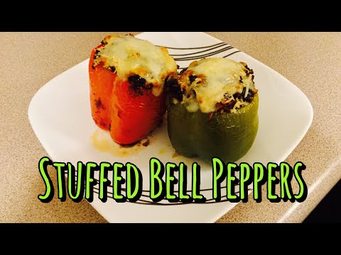 Stuffed Bell Peppers Recipe | Oven Baked | Dirty Rice | What’s For Dinner?