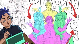 How to draw people interacting