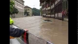 2005 Aare Flood: Land Underwater