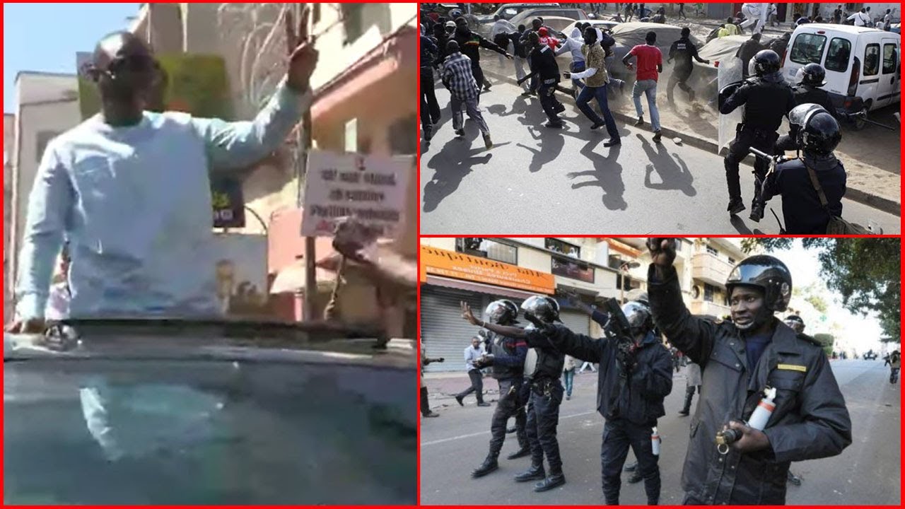 Le cortège de Badara Gadiaga dispersé par des grenades lacrymogènes: les policiers débouchent