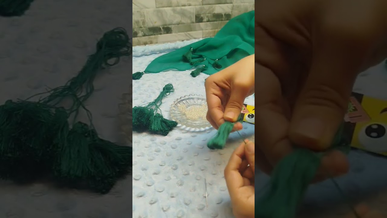 How to make Tassel with thread #tassel#youtubeshorts