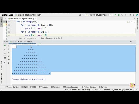 42. How to make Pattern with Python Nested For Loop? | Make Triangle ...
