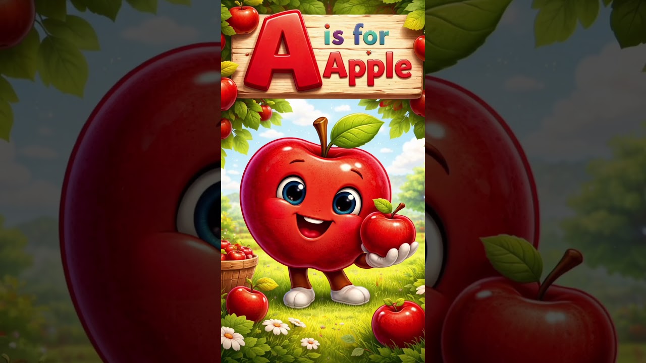 A for Apple 🍎 | Learn Alphabet A | ABC for Kids 
