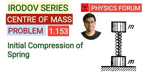 IRODOV 1.153 || CENTRE OF MASS|| Initial Compression of Spring [HINDI]