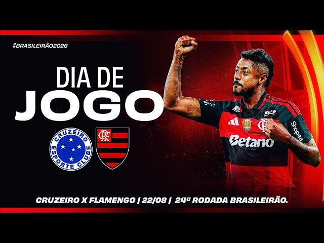 🔴 AO VIVO: CRUZEIRO x FLAMENGO | PRÉ-JOGO + NARRAÇÃO | BRASILEIRÃO (22/08/26)