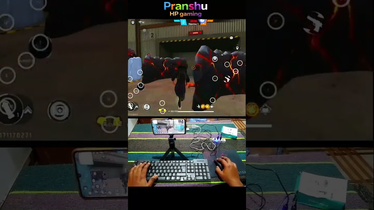 Free fire play mobile+keyboard and mouse 📱⌨️🖱️