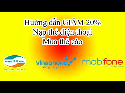 Video Hướng dẫn nạp tiền điện thoại, mua thẻ cào CHIẾT KHẤU... - youtube