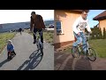 PA TERA ! TATO LECI NA BMX 😂MAKSIO JEŹDZI PO PUMPTRACKU 😮