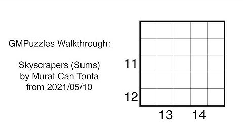 GMPuzzles - 2021/05/10 - Skyscrapers (Sums) by Murat Can Tonta