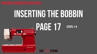 Janome TravelMate 30 Inserting the Bobbin