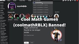 COOL MATH GAMES BANNED FROM ROBLOX! (coolmathRBLX)