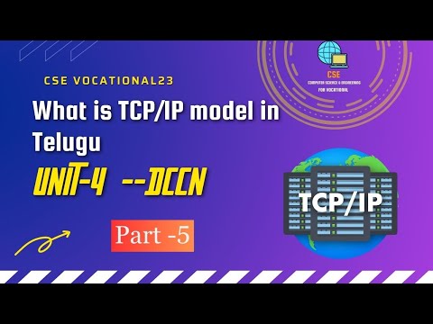 What is TCP/IP model in telugu | Tpc in telugu | Unit - 4 | Part - 5 | DCCN | #cse #dccn