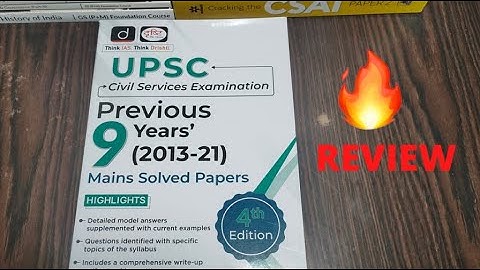 Review Drishti 9Years UPSC Civil Services IAS mains Topic-wise Solved Papers 4th edition🔥Drishti ias