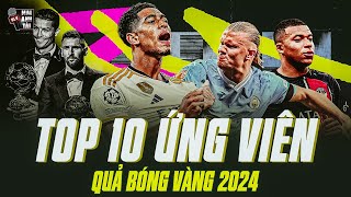 TOP 10 ỨNG VIÊN GIÀNH QBV 2024: RONALDO VÀ MESSI MẤT HÚT, HARRY KANE VƯỢT MẶT HAALAND