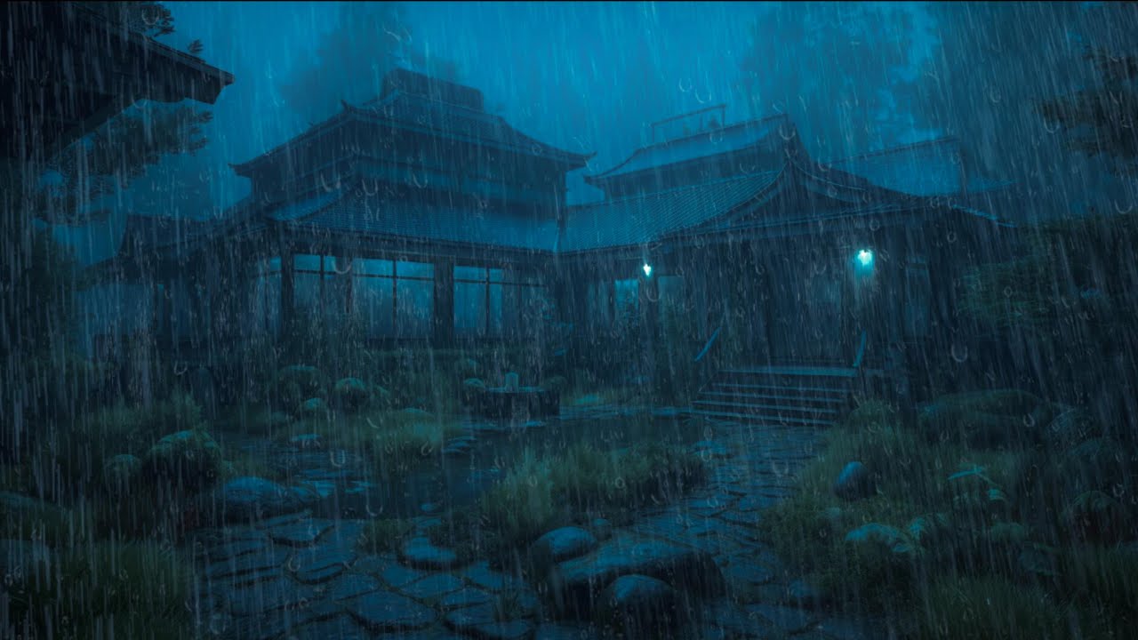 Rain Sounds for Sleeping - The Sound of Rain and THUNDER in a Foggy ...