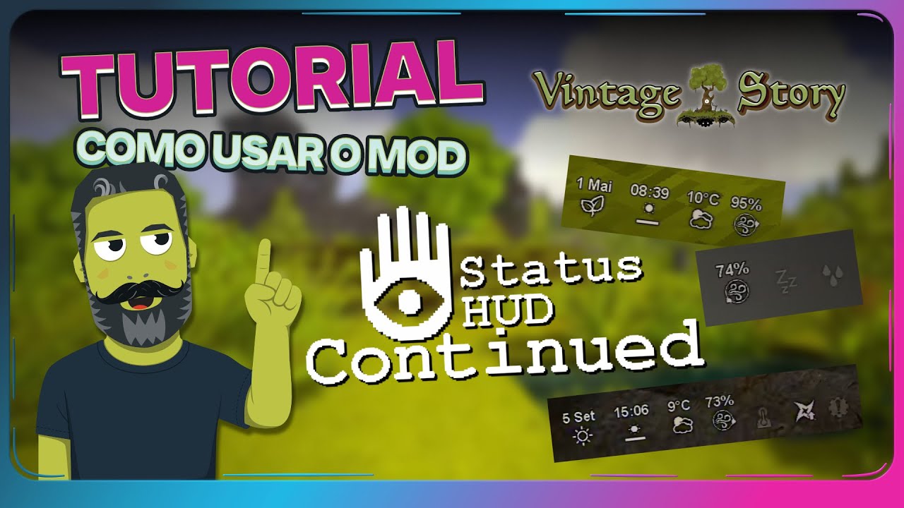Status HUD Continued - #tutorial de como usar o mod - YouTube